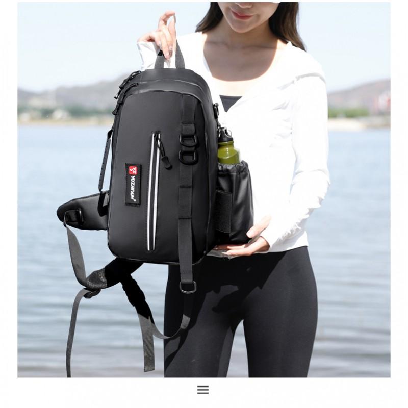 Multi-Compartment Fishing Tackle Bag With Waterproof PVC Construction Adjustable Shoulder Strap Spinning Rods Lures Lines
