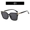 Square simple sunglasses color matching new retro European and American street shooting high-end sunglasses sunglasses personality