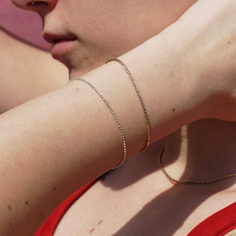 OURPIERRE STRING ROPE CHAIN BRACELET VERMEIL