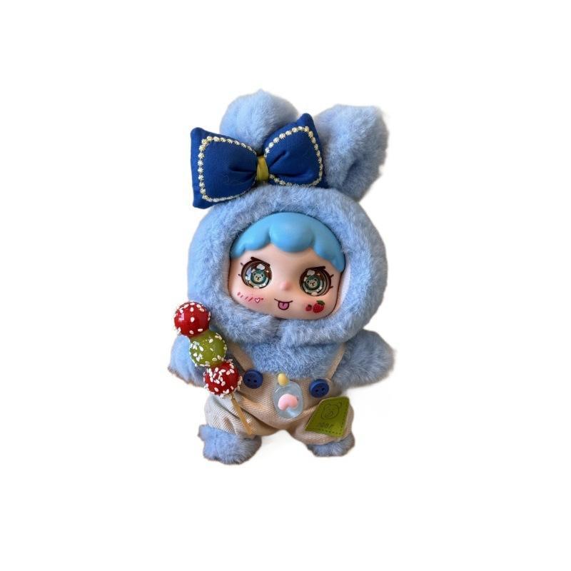 Whimsical Vinyl-Face Plush Doll - Creative Trendy Pocket Pendant Keychain, Portable Cute Companion