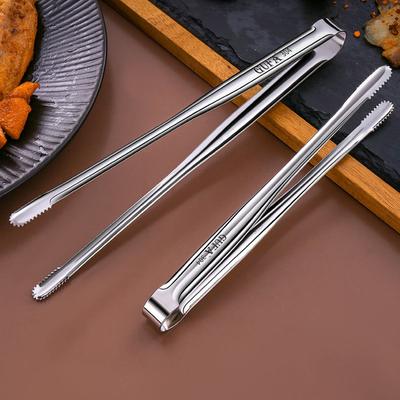 Lebensmittelzange Edelstahl Küchenpinzette Metall Servierzange Kochutensilien für Salat Fisch Steak Barbecue Buffet