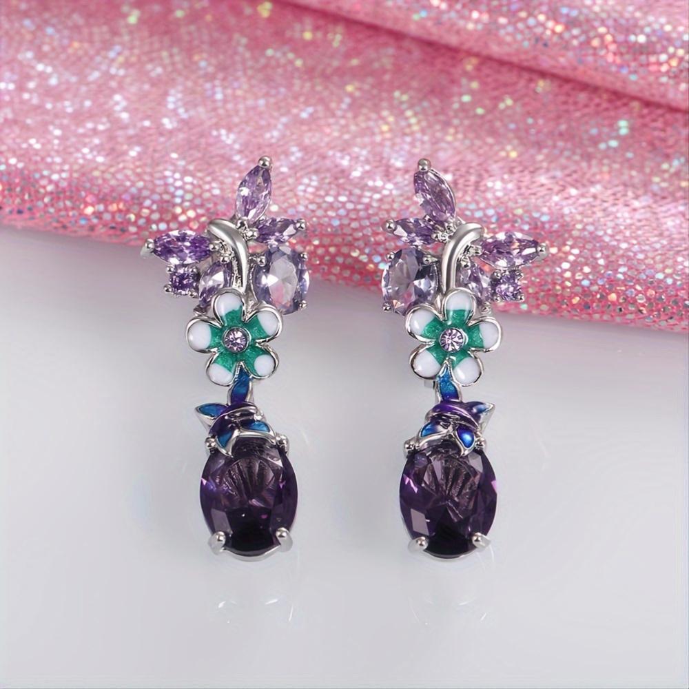 Exquisite and fashionable classic earrings, sparkling butterfly earrings, suitable for giving to wedding girlfriends