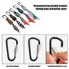 6Pcs/Set Squid Jig Baits Protector Fishing Hook Cover with Carabiner Fishing Lure Protective Caps Fishing Hook Bonnets