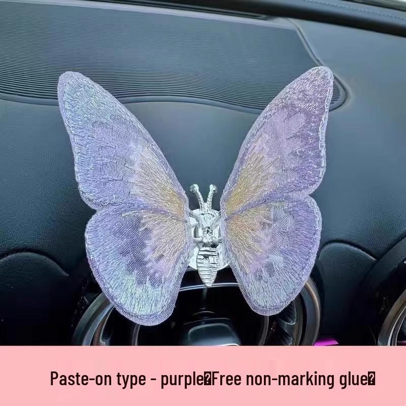 Butterfly Motion Car Vent Ornament: Creative Center Console Decoration