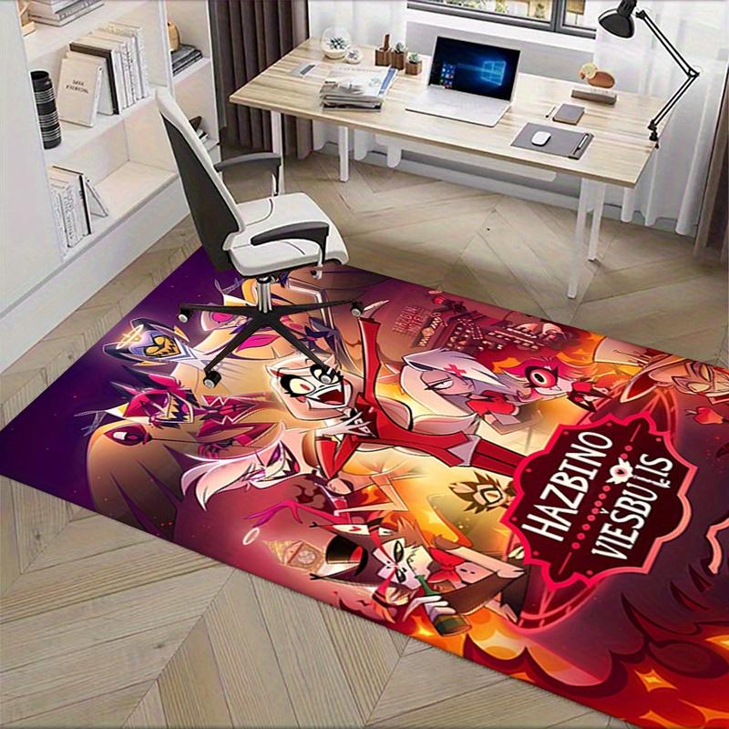 1pc Hazbin Hotel, Demon Hunter, Cartoon Network Office Carpet Soft Polyester Entrance Carpet Washabl