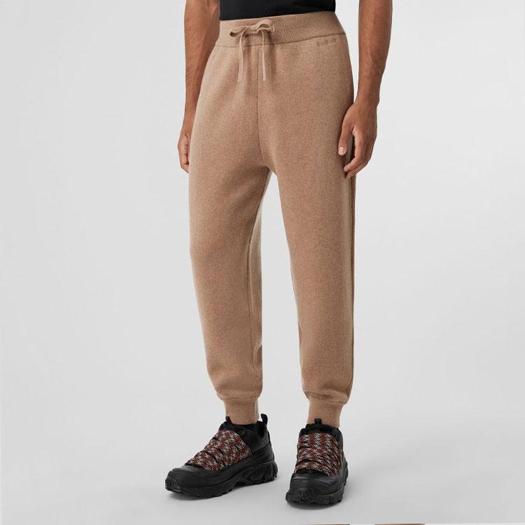 Burberry Knitted Sweatpants Men's Camel 80609081