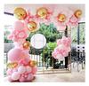 Bruiloft Verjaardag Babyborrel Geslachtsonthulling Decoraties Stofblauw Wit Ballonnenboog Slingerset