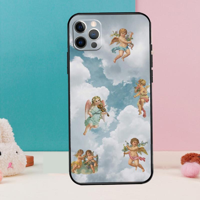 Coque de téléphone esthétique Ange de la Renaissance Pour iPhone 17 Air 16 15 14 13 11 12 Pro Max 12 13 mini 15 16 Plus 16e Cover Coque