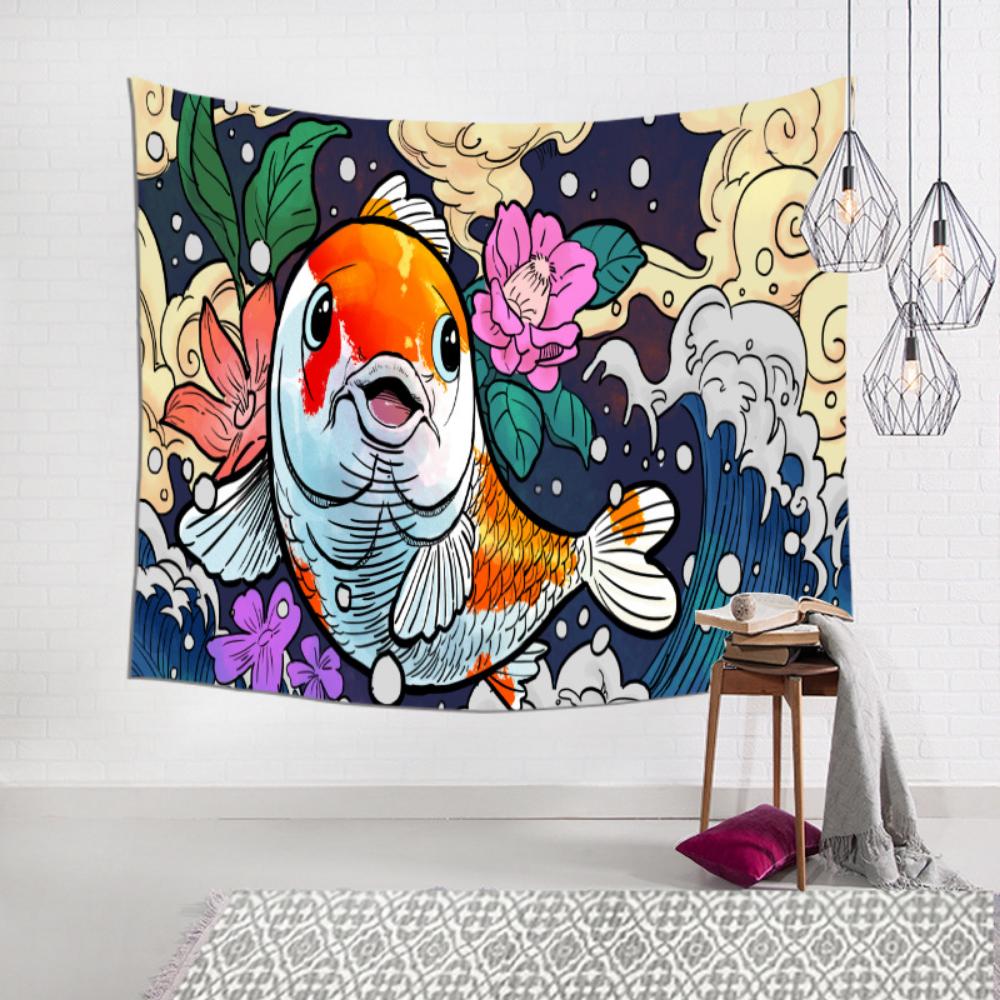 Japanische Kanagawa Ukiyoe Serie Tapisserie Tattoo Shop Wanddekoration Malerei Hängendes Tuch Altes traditionelles Hintergrundtuch