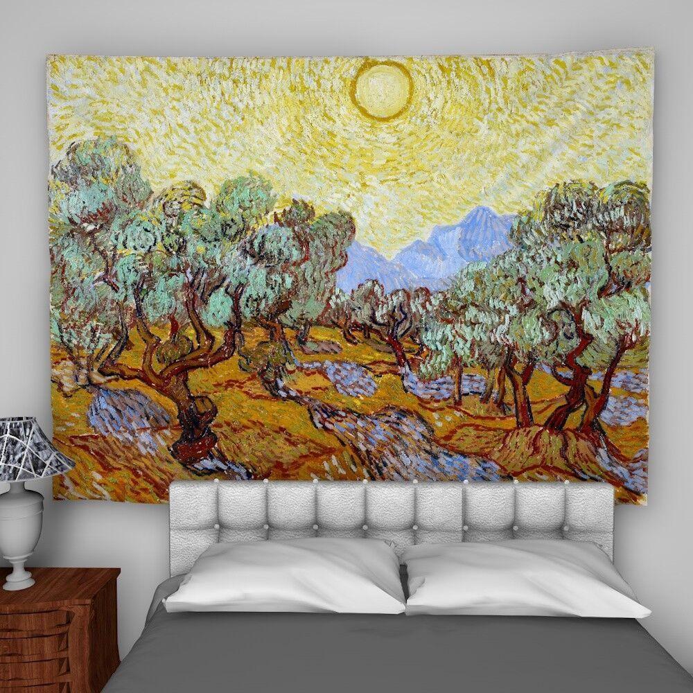 Van Gogh Psychedelic Wall Tapestry 75x100 чёрный