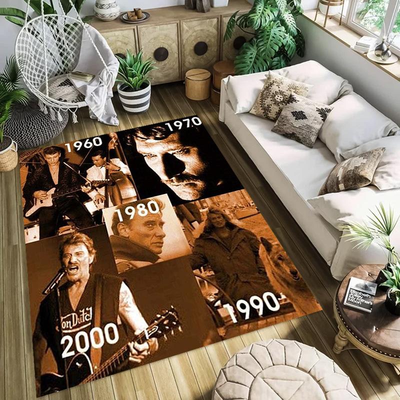 Johnny Hallyday: Life Death carpet Suitable for all seasons floor mats Dormitory decoration Protective pad Fashion
