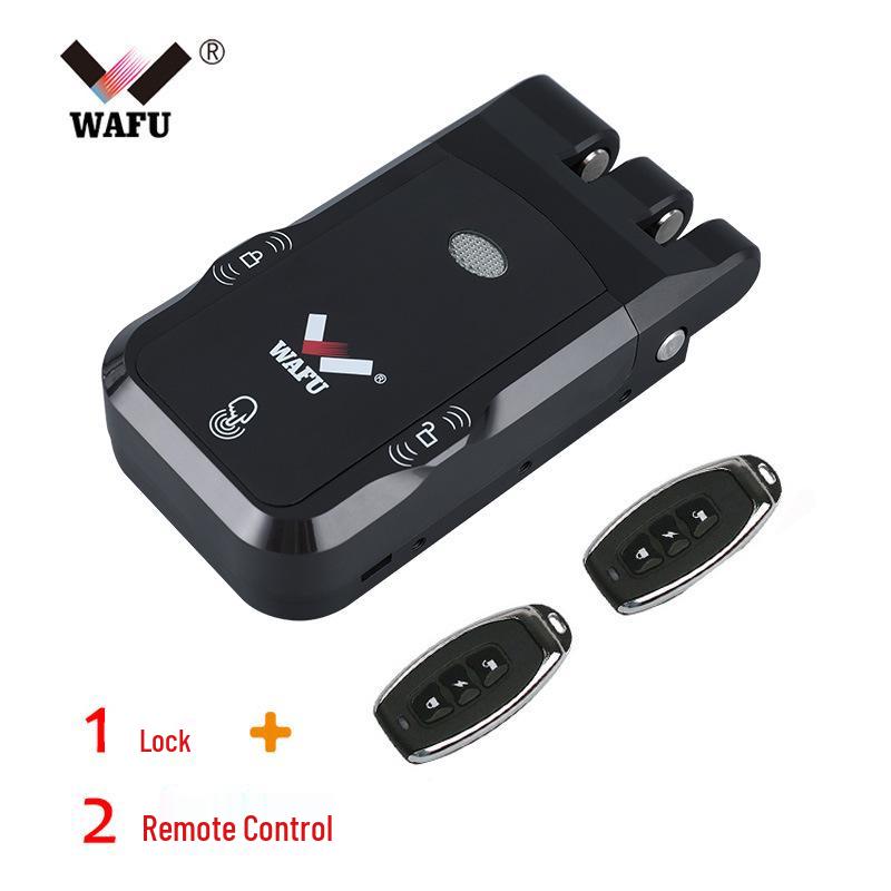 Graffiti Invisible Wireless Anti-theft Smart Lock with Remote Control for Home, Keyhole-less Design for Entrance and Sliding Doors