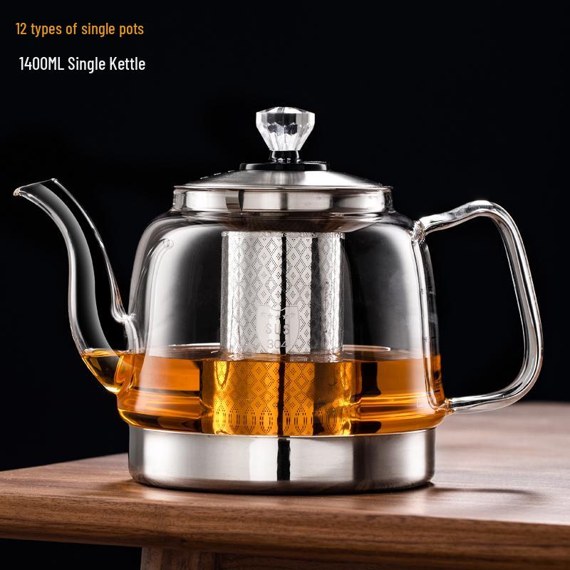2026 Induction Cooker Glass Teapot: Heat-Resistant, Thickened Kettle for Boiling and Brewing on Ceramic Cooktops