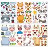 6 Children'S Fun Puzzle Stickers Puzzle Diymake A Face Puzzle Stickers