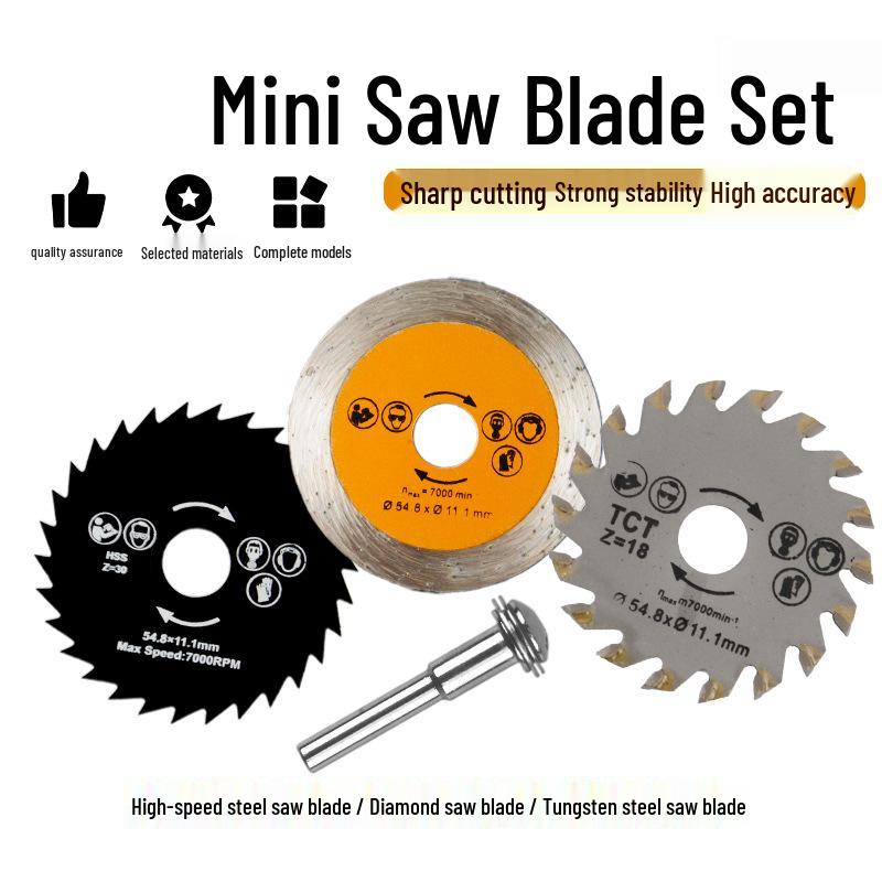 Mini High-Speed Steel Circular Saw Blade Set for Woodworking