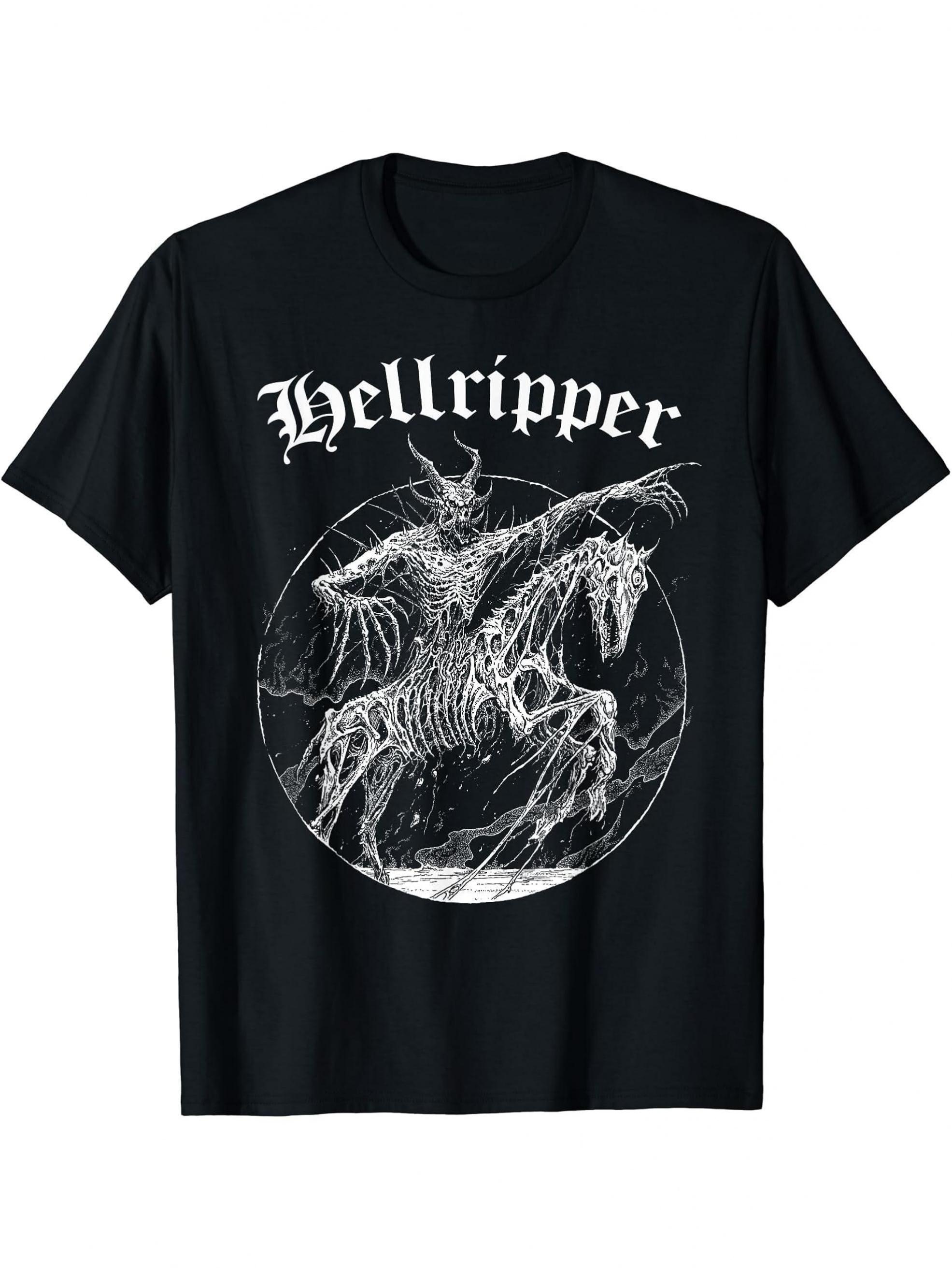 

Мужская футболка Hellripper Ghost | Черная футболка с готическим кельтским принтом дьявола, подходит для концертов, повседневной носки и ежедневного ношения... S разноцветный