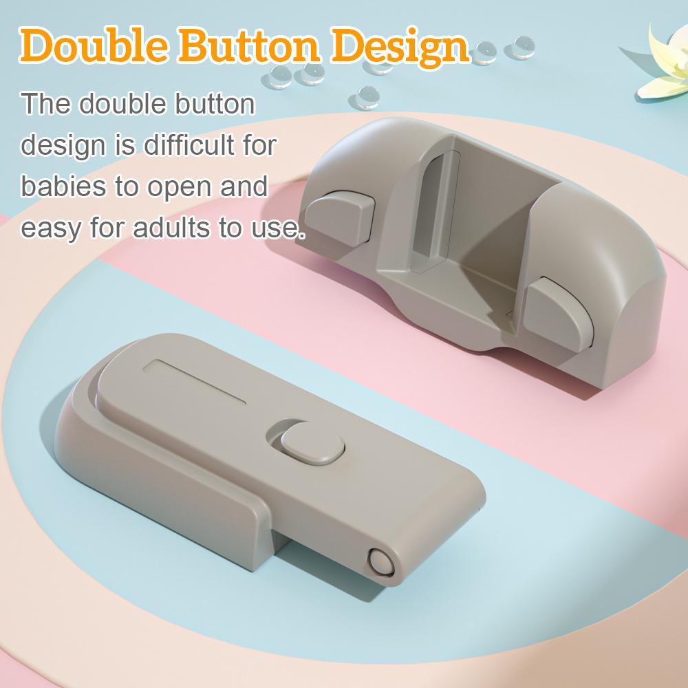 WOKE 2 Pcs Baby Safety Fridge Lock, Child Proof Refrigerator Freezer Door Lock, Toddler Kid Safety Latch Catch Lock