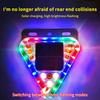 Multicolor Truck Tail Flashing Light Led Solar Warning Light Anti Collision Magnetic Touch Switch Wireless Strobe Triangle Lamp