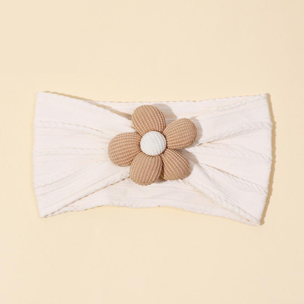 1 szt. Miękki nylonowy szalik odpowiedni dla noworodka dziewczynka kwiatowa opaska na głowę elastyczna opaska do włosów Turban dziecięce akcesoria do włosów