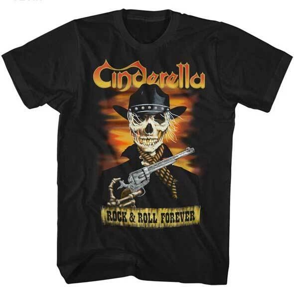 Cinderella Rock And Roll Forever Men s T Shirt Metal Music Merch L