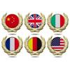 Car Metal National Flag Car Sticker China United States United Kingdom France Germany Italy National Flag Car Emblem Car Sticker Side Emblem