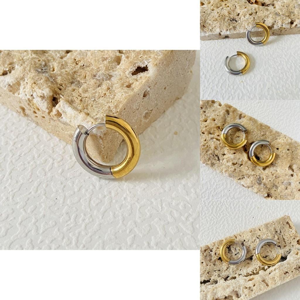 Alloy Elegant Plated Earrings With Geometric Circle Design Women For