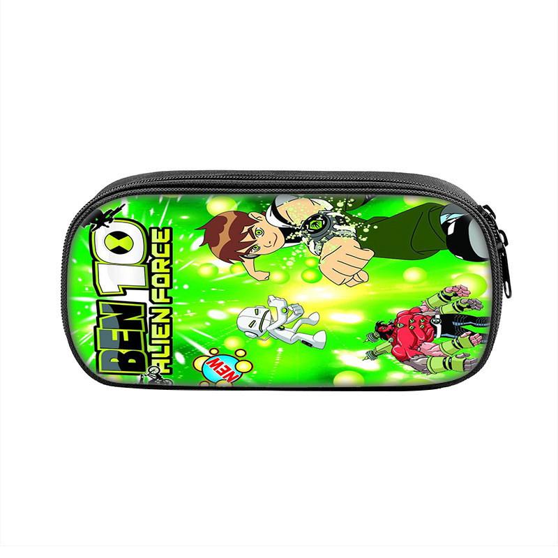 Trousse à Crayons Ben10 pour Enfants Grande Capacité en Nylon Organisateur de Papeterie pour Étudiant Utilisation Scolaire