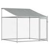 Vidaxl Gabbia per Cani, con Tetto e Porta, Grigia, 6x2x2 m, Acciaio