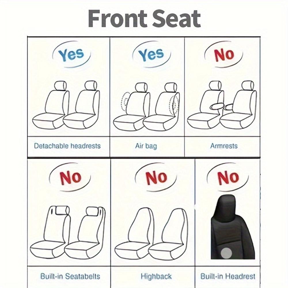 1/2 Stück Universelles PU-Leder Set Autositzbezüge Vollständiger Rundumschutz Einfache Installation & Wartung Vordersitzbezüge