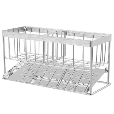 BENMA Sponge Rack Kitchen Sponge Holder Sink Rack Grade Corrosion Automatic Stainless Steel Sponge Holder Sponge Detergent Holder Kitchen Storage Rack