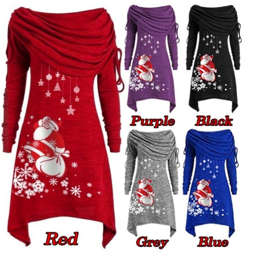 Festive Women's Santa Claus Sweater Jumper With Soft Material For Christmas Celebrations
