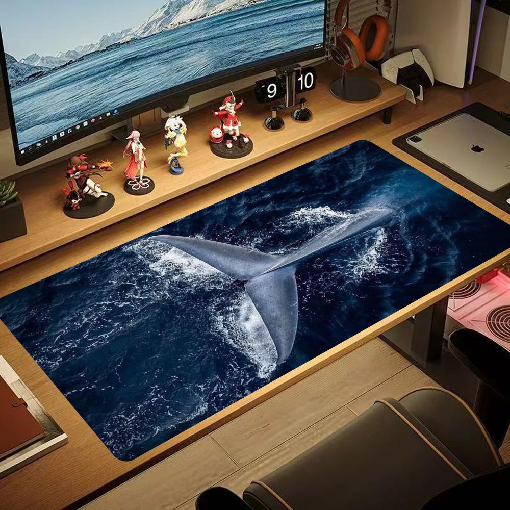Whale Tail Mouse Pad Computer Accessories Office Game XXL Table Mats Rubber Antislip Gaming Keyboard Mousepads Desk Pads