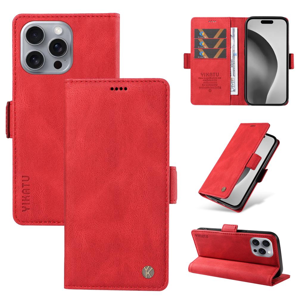 Nubuck PU Leather Card Slots Side Buckle Wallet Phone Case for iPhone XS,XR,XS Max,SE,iPhone 7,8,7Plus,11,11Pro,11Pro,12,13,14,15,16...