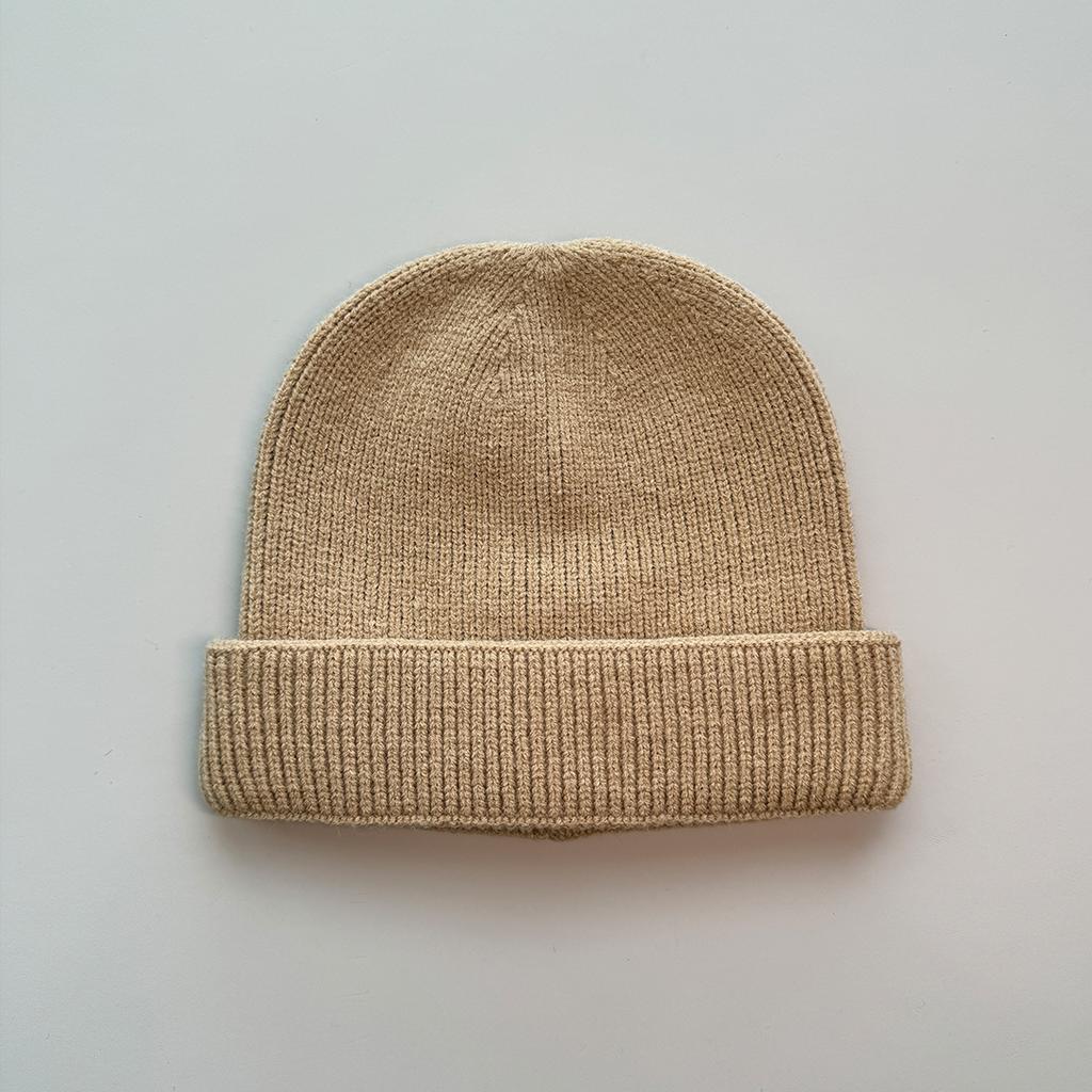 Heavy autumn and winter new imitation cashmere wool hat cold hat crimped knitted hat men's high gram weight warm hat