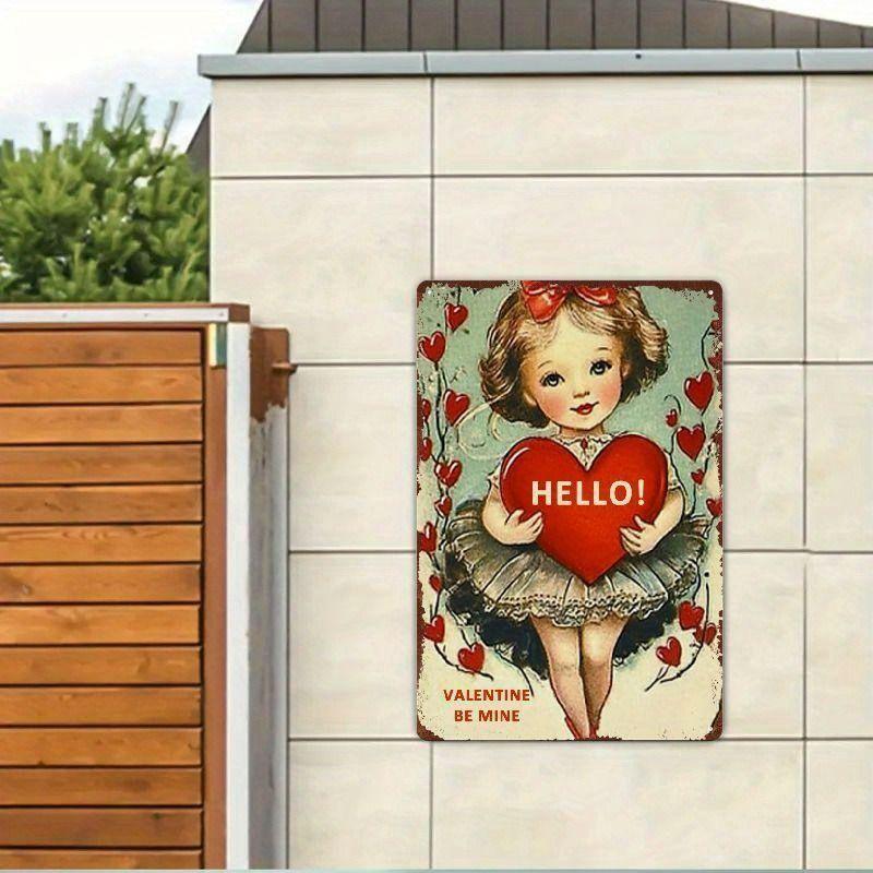 Metallschild im Valentinstags-Thema für Bar, Café, Restaurant