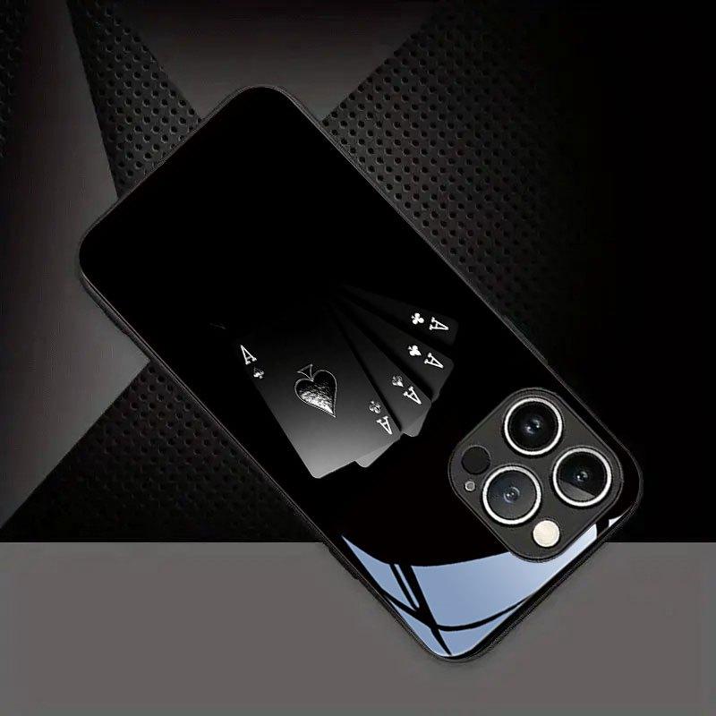 Vier Asse Poker Druck Für iPhone 17 Hülle Mode Handyhüllen Glas Handyhülle für iPhone 17 16 15 14 13 12 11pm Pro Plus