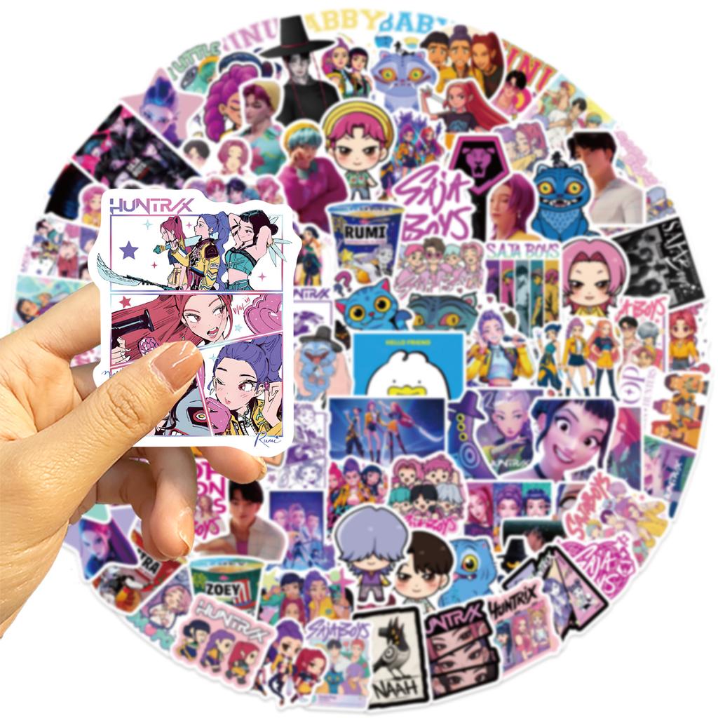50/60/110 SZTUK HUNTR/X SAjA Chłopcy K-POP ŁOWCY DEMONÓW Film RUMI Naklejki Telefon Gitara Laptop Notatnik Walizka Wodoodporna Naklejka