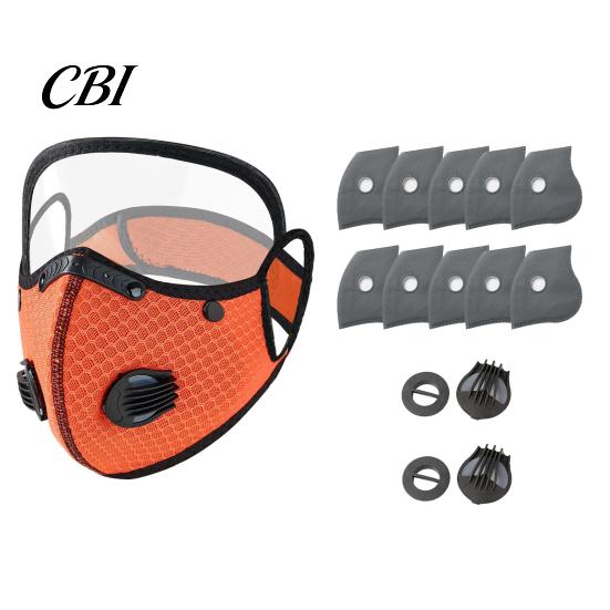 Woodworking Protective Mask Cycling Face with Filter & Breathing Valve, Reusable Carbon Dust Adjustable Goggles, Lightweight Protection Shield