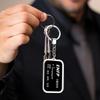 Keychain with Personality Words Pendant Bag Charms Key Chain Metal Rings Keyfob Hanging