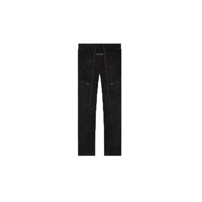 Fleece-Lined Polar Fleece Pants With Logo Patch And Drawstring Men Bottoms Black-Iron FOG-SS22-2530