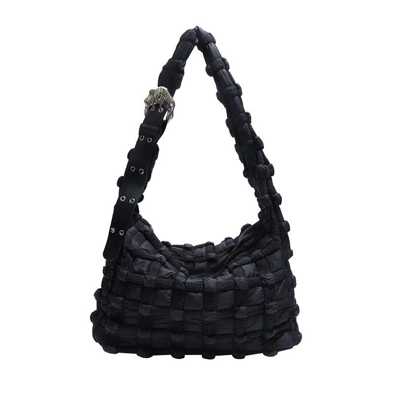 Herbst- und Winter-Daunentasche große Kapazitätstasche 2025 neue Diamantwolke Pendlertasche lässige Schulter-Umhängetasche Tote Bag