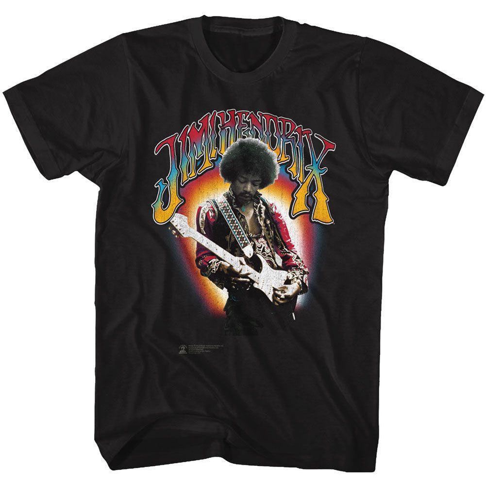 Jimi Hendrix Swirly Text Band TShirt Cotton Graphic Tee Unisex Women Summer Streetwear