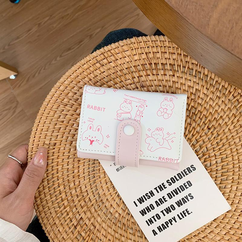 Women's Wallet Girls Wallet Short Cartoon Cute Multi-card Change Bag Wallet Wallet