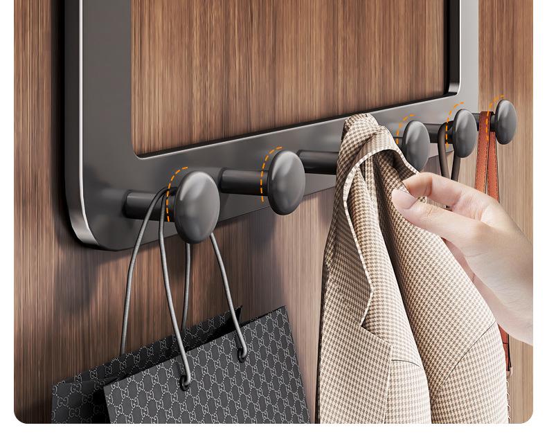 Over-the-Door Hook & Coat Hanger: No-Punch Wall-Mounted Storage Rack