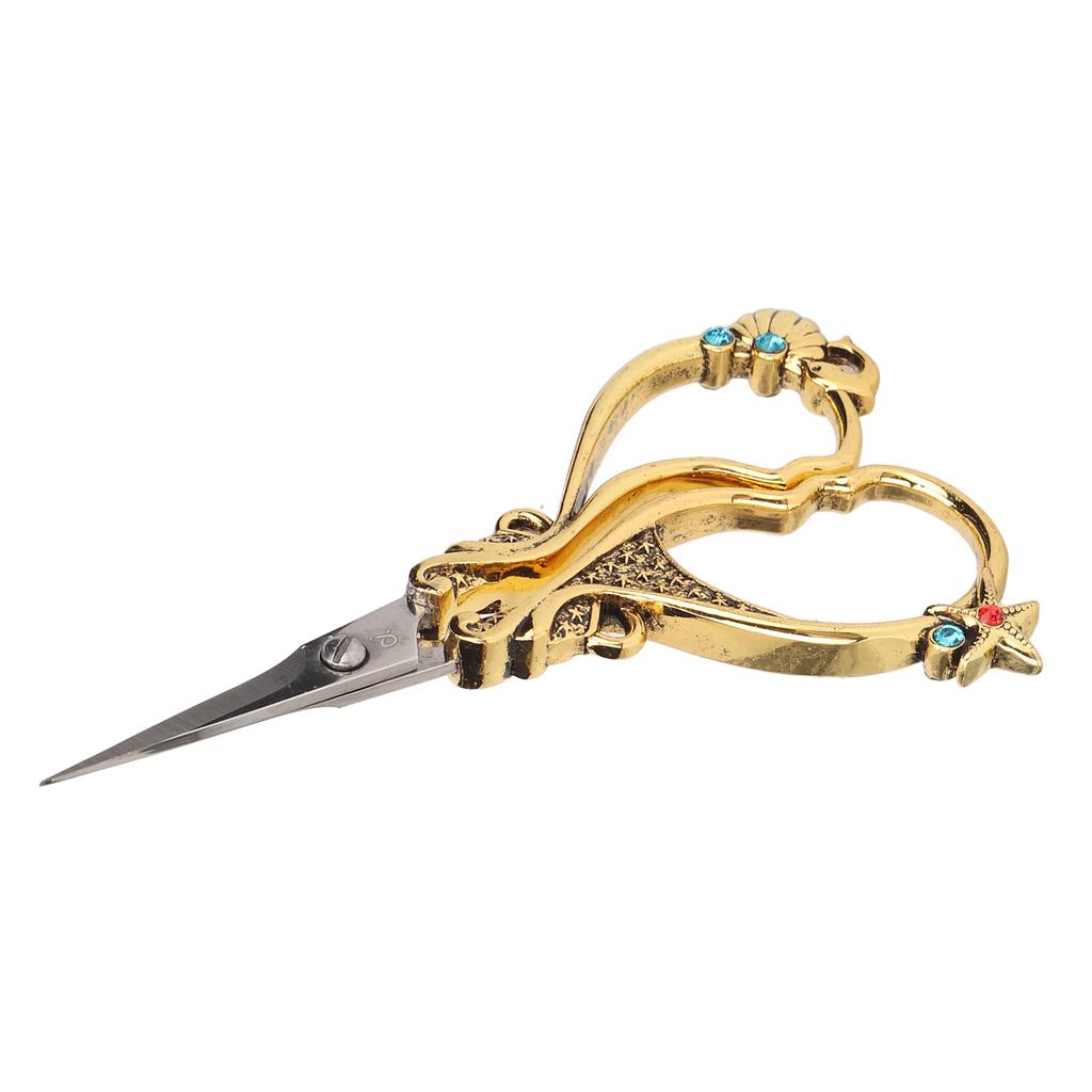 Vintage Embroidery Scissors Rustproof Stainless Steel Portable Craft Scissors Sewing Scissors Gold
