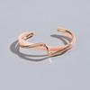 Braccialetti di conchiglie bianche Braccialetti di metallo piegati a bordo Braccialetti da mano da donna Braccialetti di apertura geometrici a forma di C Gioielli Regali
