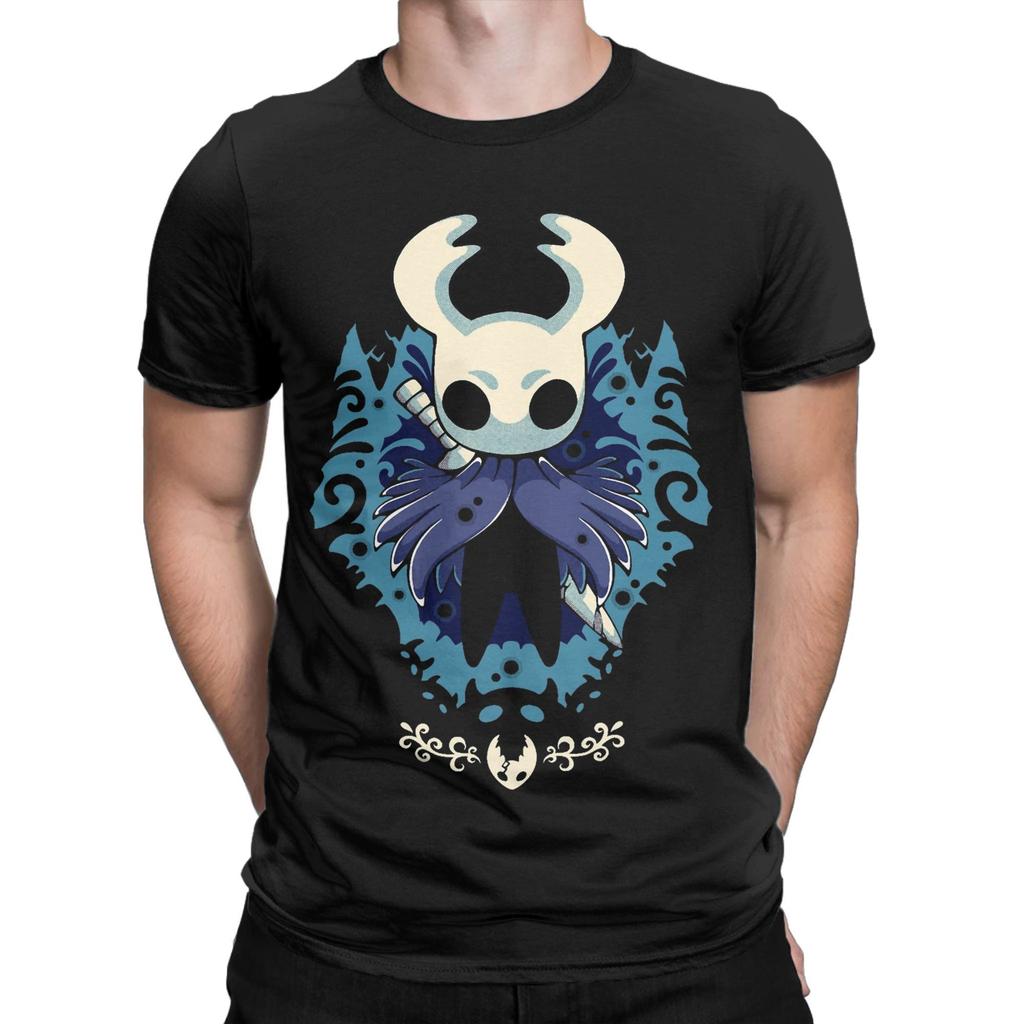 Hollow Knight Silksong Little Ghost T-Shirts Men  Vintage Pure Cotton Tees O Neck Short Sleeve T Shirts New Arrival Clothes