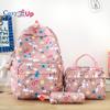 Cute Printed Load-reducing Large-capacity Backpack Women's High-value Casual Backpack 5-piece Set