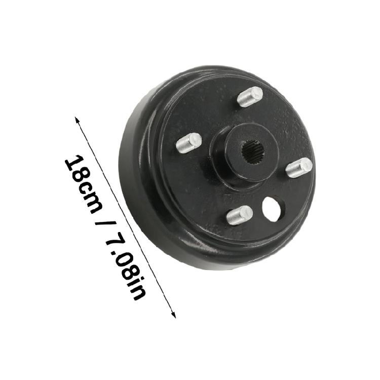Golf Cart Brake Drum/Hub Assembly 24 Splines Hole Rear Brake Hub Replacement Golf Cart Brake Drums for 1982 Up