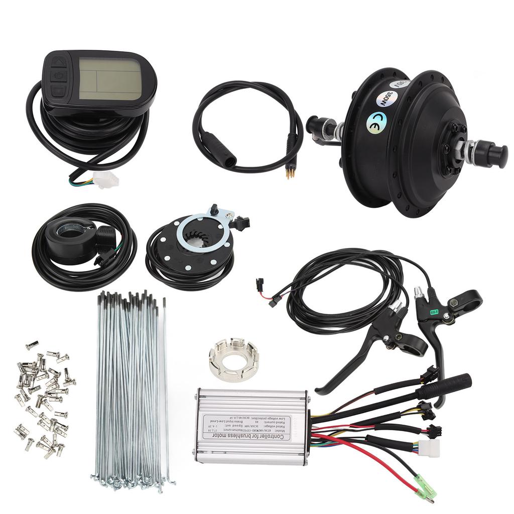 36V 350W   Accu Ombouw Kit Achterwiel Aandrijving Naafmotor met Controller LCD5 Paneel voor Mountainbike